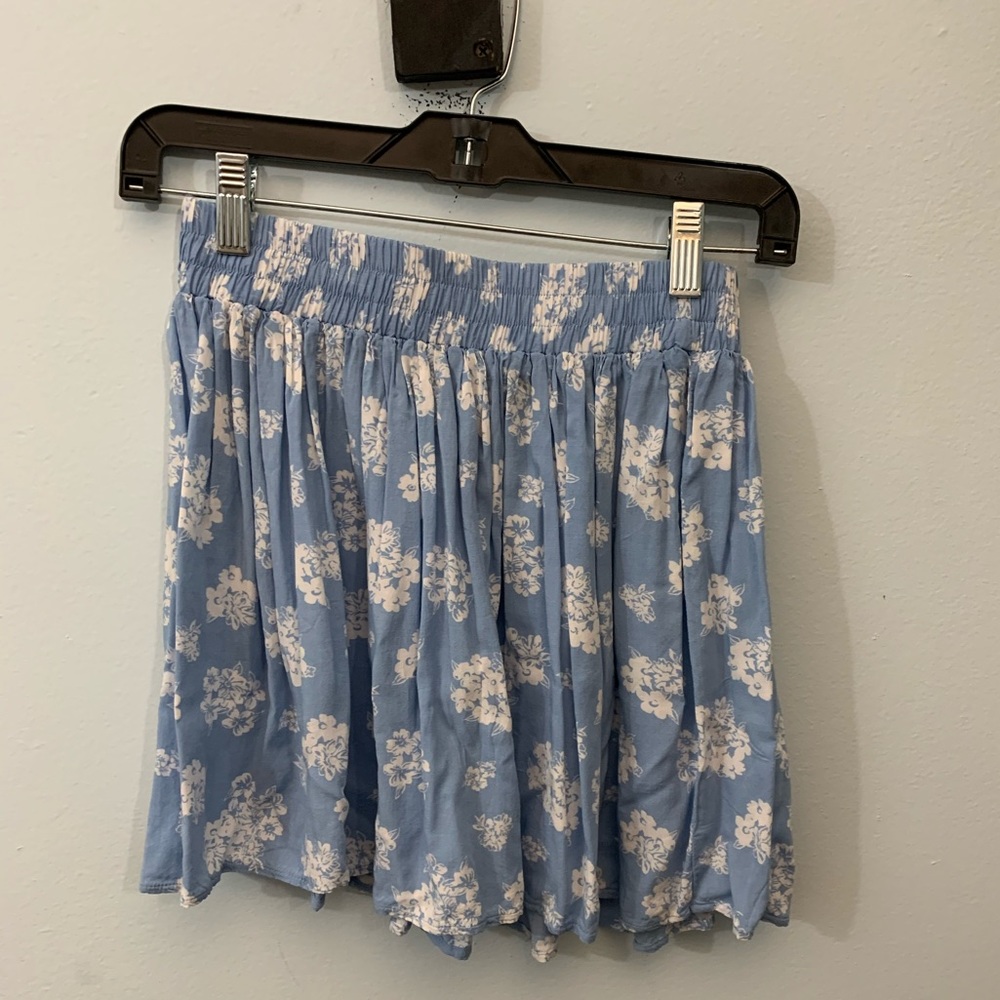 Light blue mini skirt